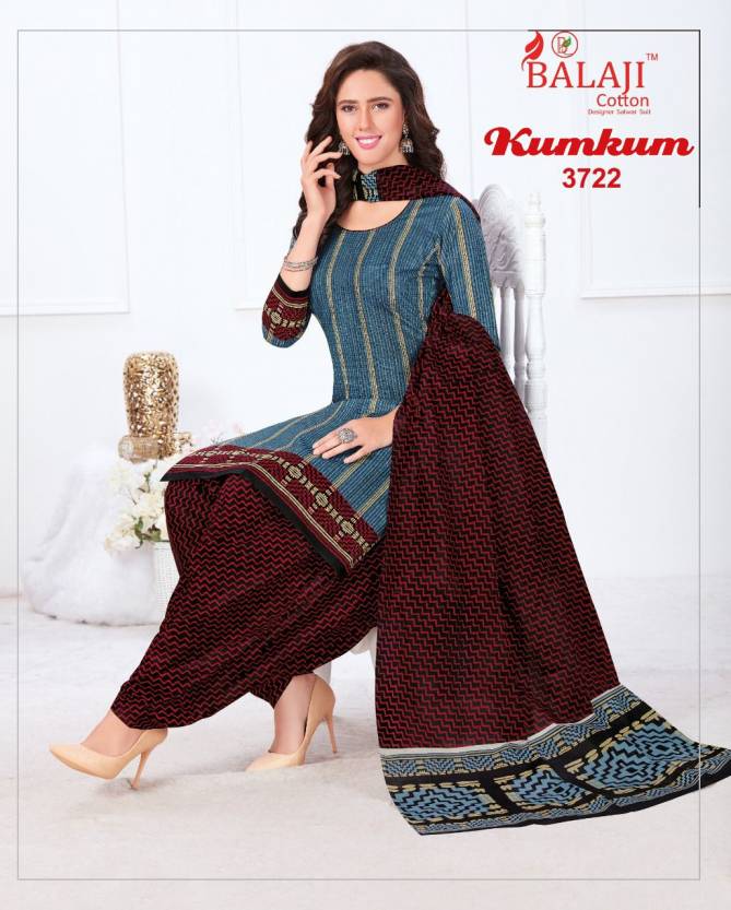 Balaji Kumkum 26 Regular Wear Printed Designer Cotton Dress Material Collection